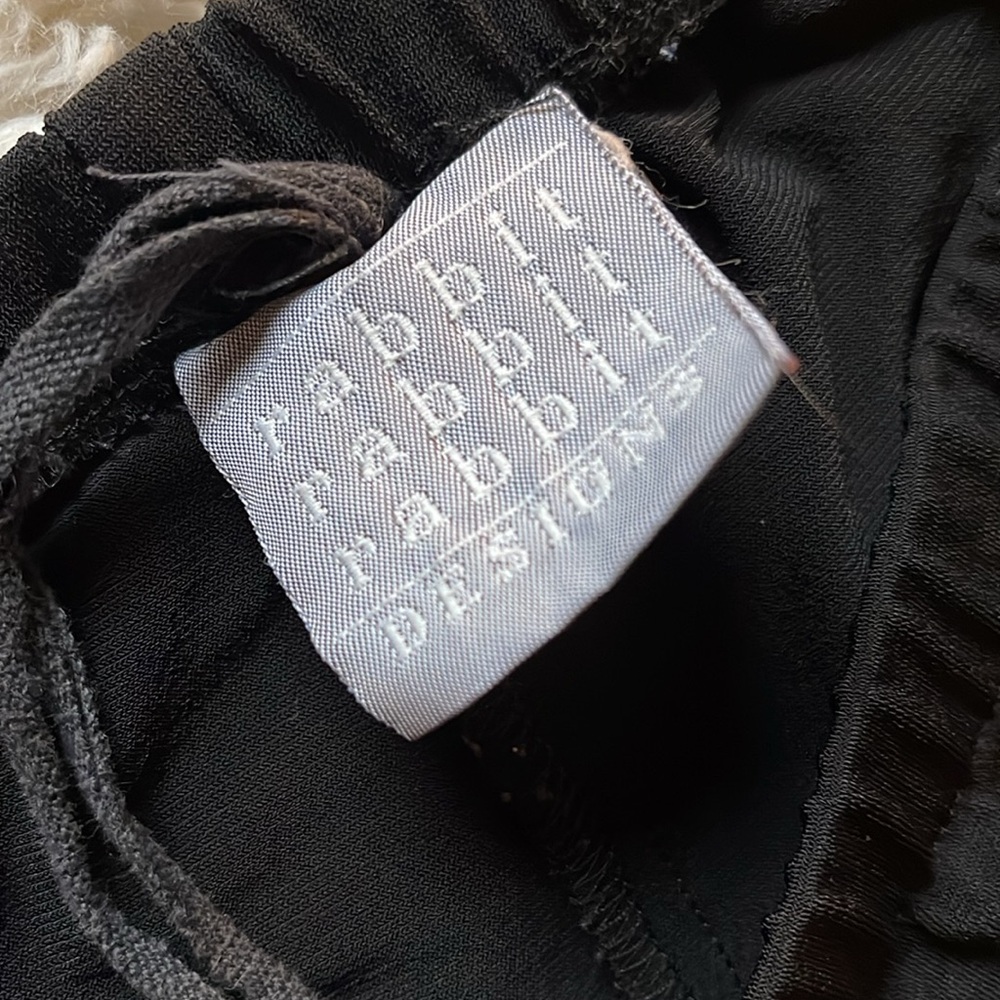 Rabbit Rabbit Rabbit Designs Black Wide-Leg Pants - Size L - Picture 5 of 6